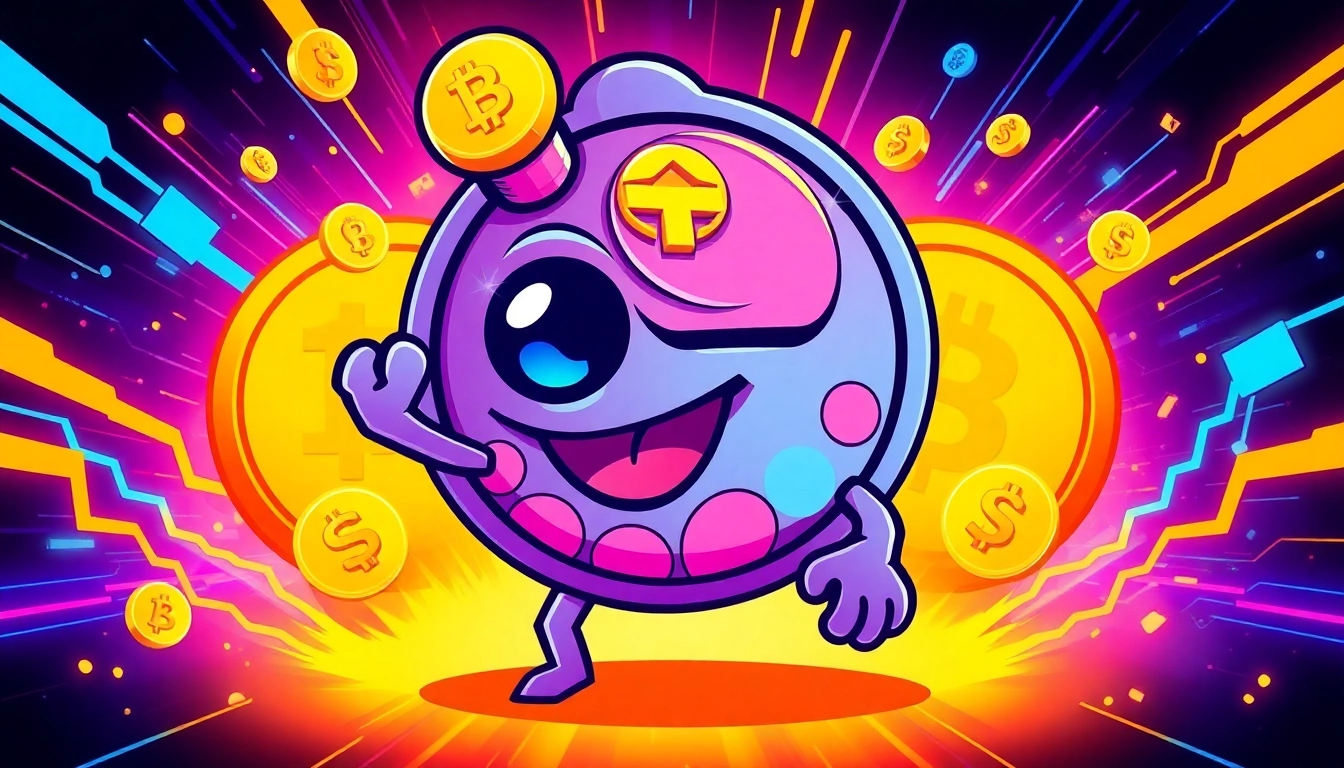 Pepe Meme Coin being celebrated in a vibrant crypto scene, highlighting community growth and
